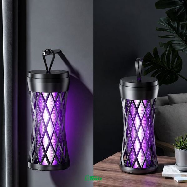 Лампа-ловушка для комаров и мошек с УФ-подсветкой Powerful Mosquito Lamp 1497 фото