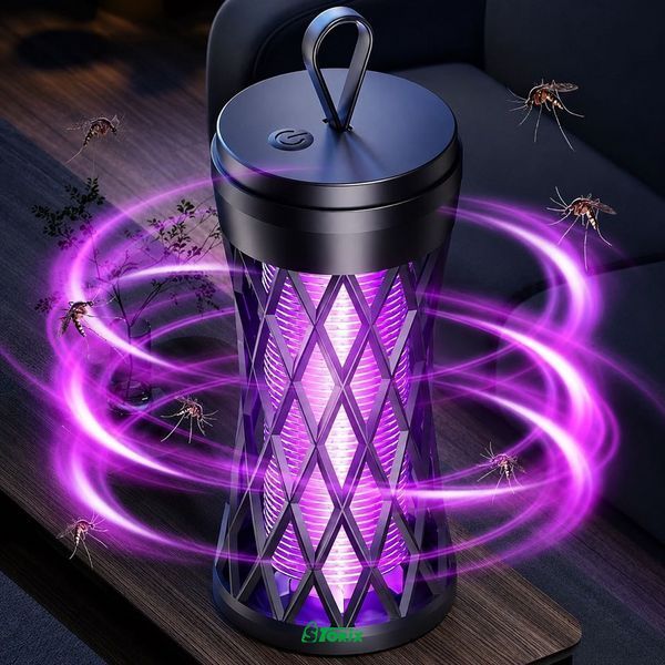 Лампа-ловушка для комаров и мошек с УФ-подсветкой Powerful Mosquito Lamp 1497 фото