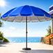 Парасолька торгова 3 м з клапаном та срібним покриттям 16 спиць, синя 1551 фото 1