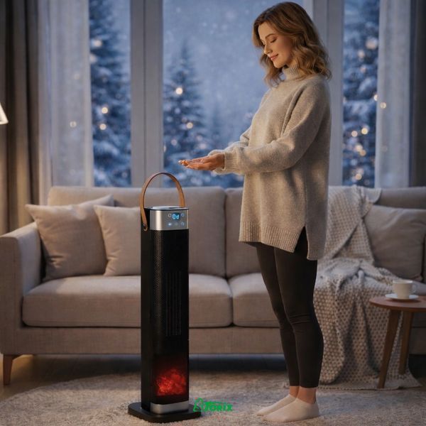 Тепловентилятор электрический с двумя режимами обогрева Portable Fan Heater 1094 фото