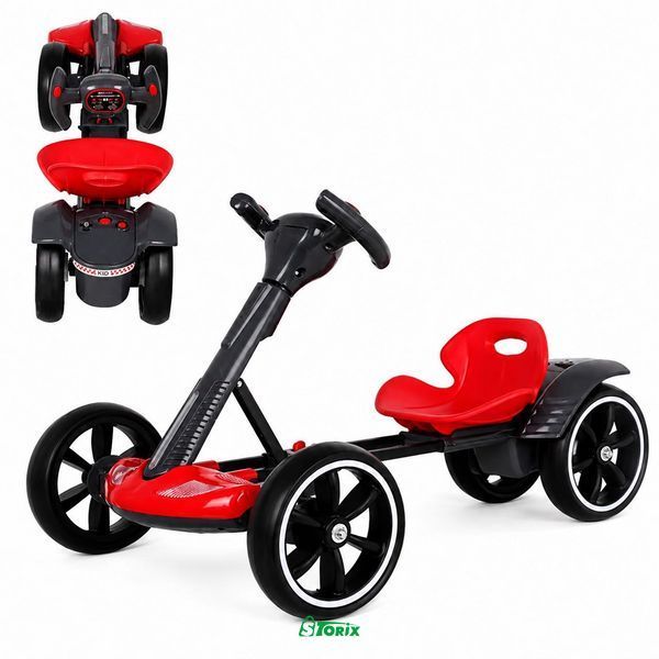Електромобіль дитячий з пультом ДК та Bluetooth GO KART F1, 390 Вт, червоний 1506 фото