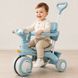 Велосипед триколісний Baby Carriage з батьківською ручкою та кошиком, блакитний 1560 фото 3