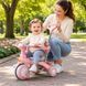 Велосипед триколісний Baby Carriage з батьківською ручкою та кошиком, рожевий 1561 фото 3