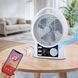 Вентилятор с аккумулятором, солнечной панелью, Bluetooth, радио и LED-лампами 1407 фото 4