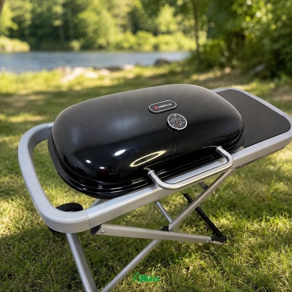 Гриль газовый Weber Traveler складной на колесах 100х45х80 см 1563 фото