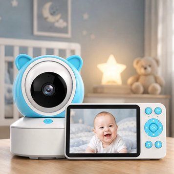Видеоняня C8 WiFi APP с LCD монитором 5 дюймов Full HD 1080P ночным видением 1716 фото