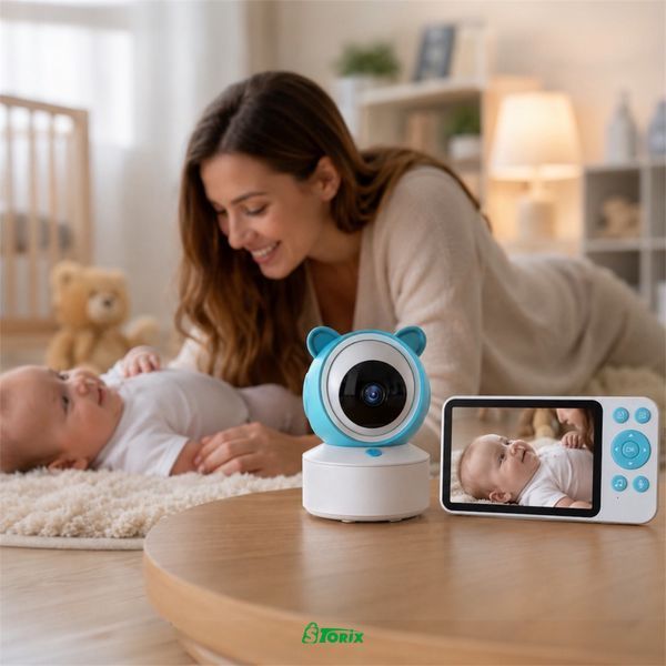 Відеоняня C8 WiFi APP з LCD монітором 5 дюймів Full HD 1080P нічним баченням 1716 фото