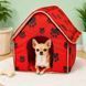 Домик Portable Dog House складной для собак и кошек 45х41х45 см красный 1641 фото 2