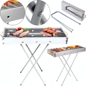 Мангал переносний компактний для барбекю BARBECUE TRAY 5228 фото