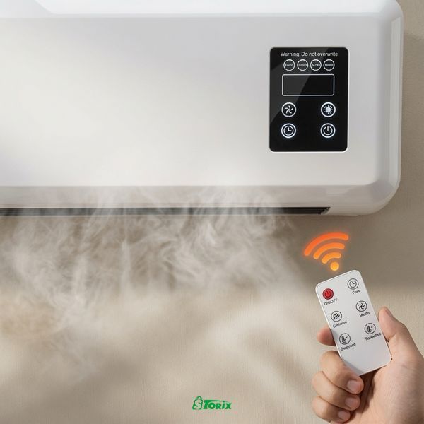 Кондиціонер настінний мобільний Wall Air Cooler 800W з пультом ДК 1571 фото