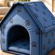 Домик Portable Dog House складной для собак и кошек 45х41х45 см синий 1642 фото 3