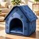 Домик Portable Dog House складной для собак и кошек 45х41х45 см синий 1642 фото 1