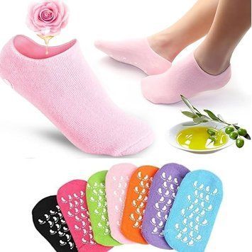Зволожуючі гелеві шкарпетки для п&rsquo;ят Spa Gel Socks з антиковзкою підошвою 1269 фото