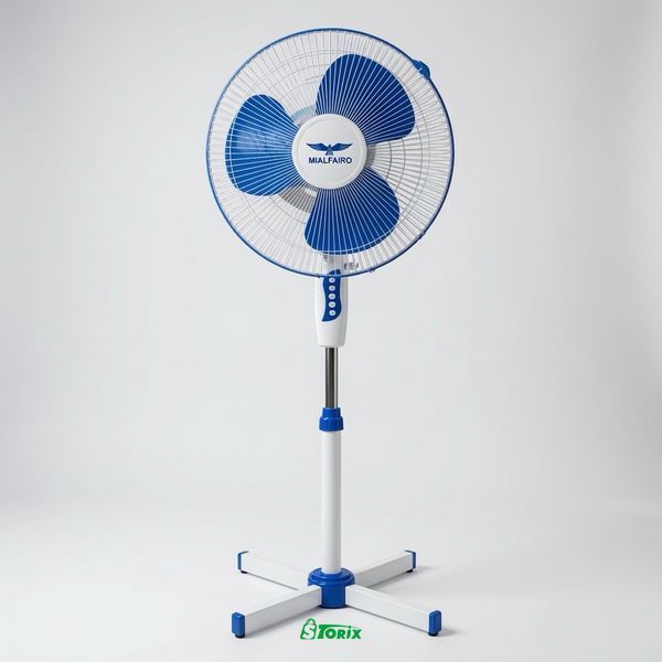 Вентилятор підлоговий Alfarid Fan 18 дюймів, 3 швидкості, синій 1583 фото