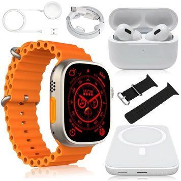 Набір 3в1 Watch Set: смарт-годинник RM22, навушники, Power Bank 1076 фото